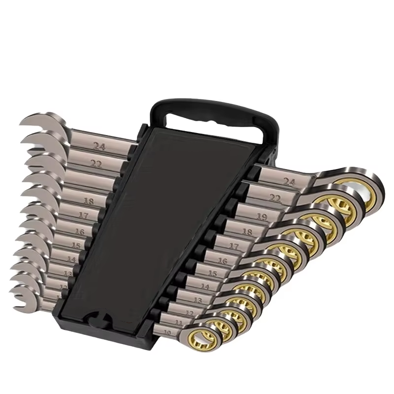 Pipe Wrench Adjustable - 6/8/10/12pc 래칫 렌치 세트, 72톱니 퀵