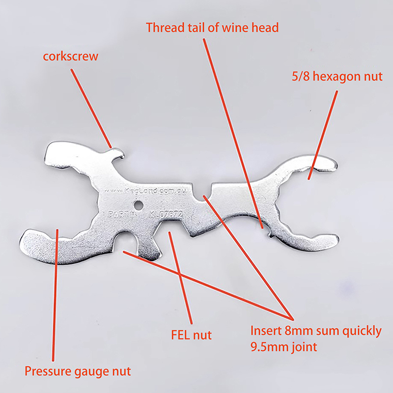 Pipe Wrench Adjustable - KegLand 7 in 1 수도꼭지 탭