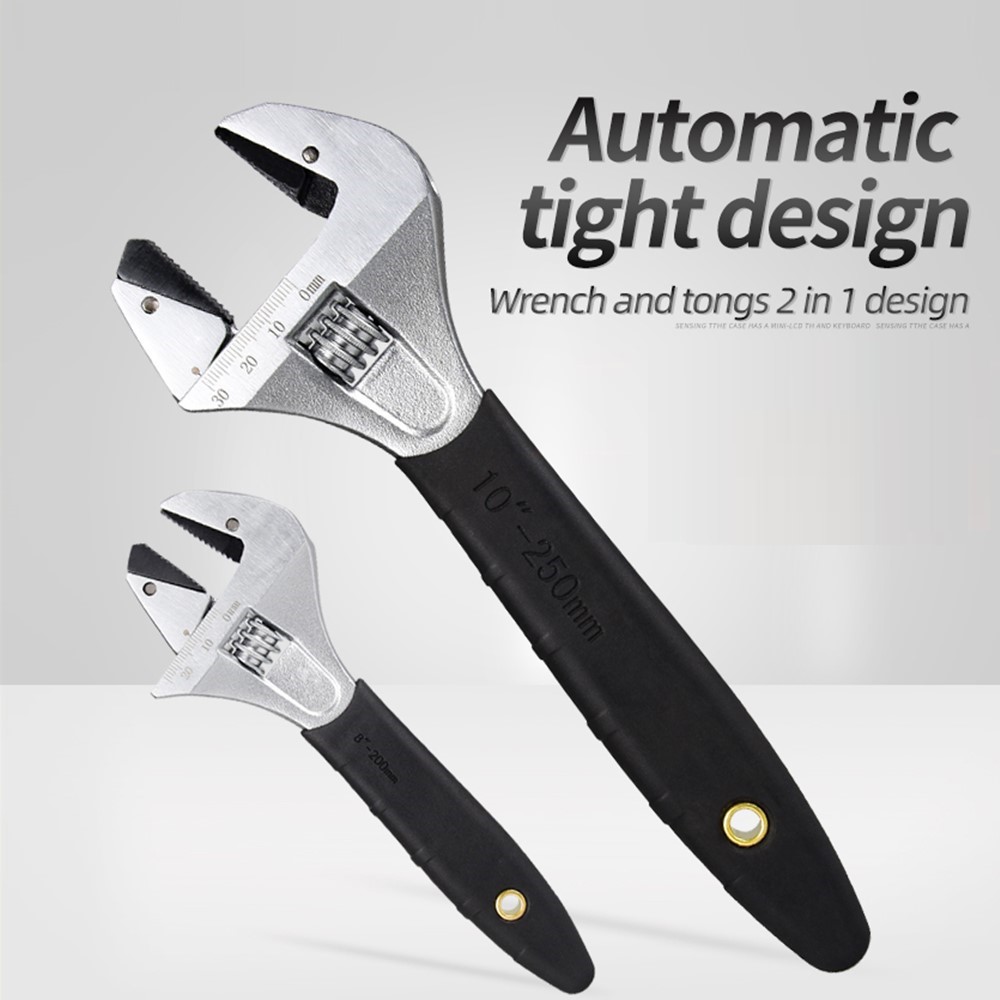 Pipe Wrench Adjustable - 미끄럼 방지 손잡이가 있는 조정 가능한