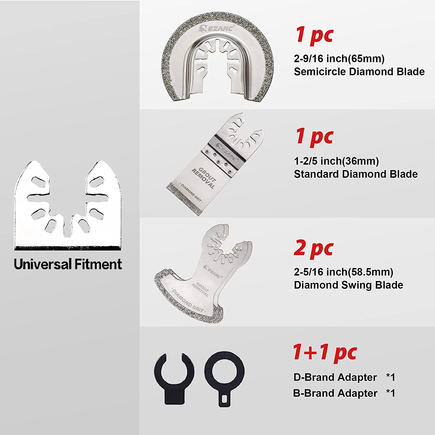 EZARC 4PCS 다이아몬드 진동 공구 블레이드 세트 - Grout Saw Removal 리뷰 및 가격