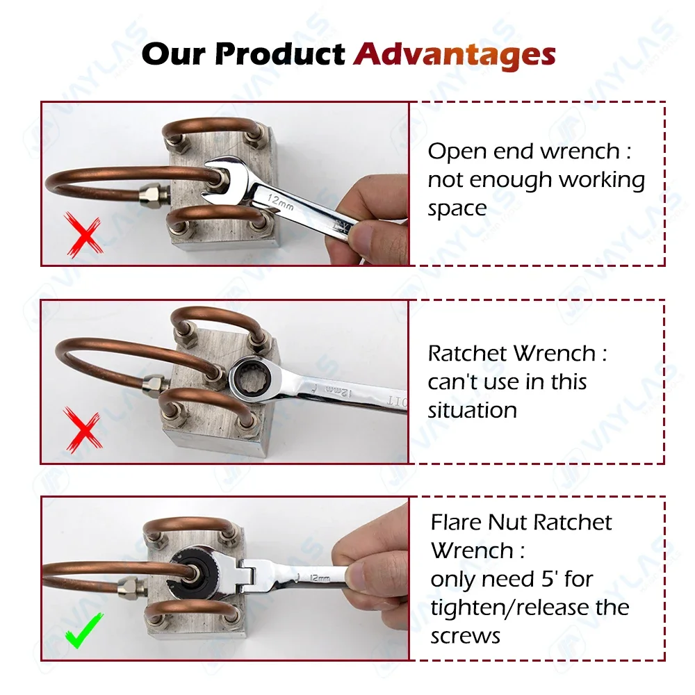 오픈 플렉스 헤드 플레어 너트 래칫 렌치 미터법 8-1 - Pipe Wrench Adjustable 리뷰 및 가격